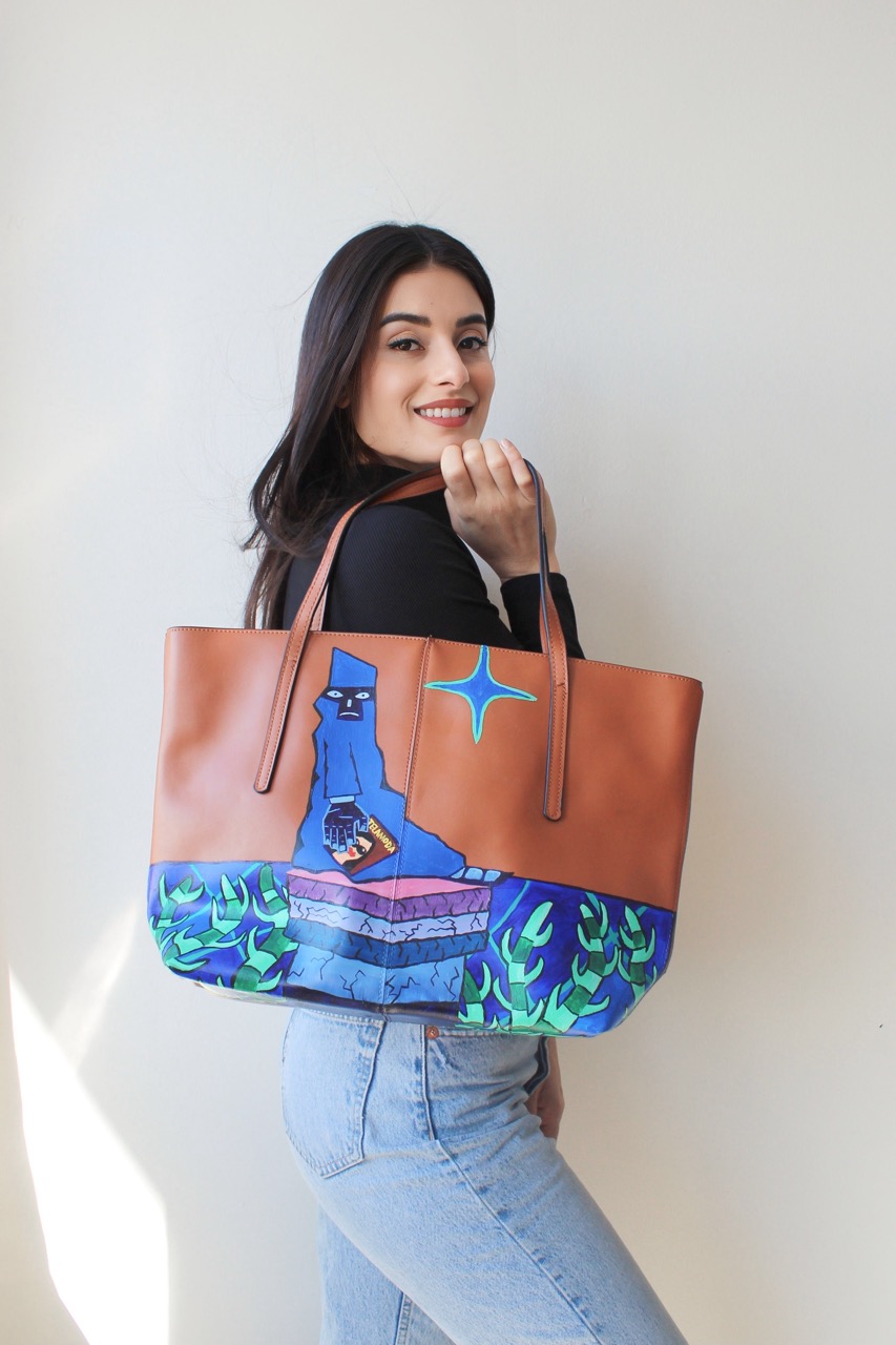 wearable art hand painted bag night in paris handbag by tom prinsell telamoda2 large wearable art hand painted bag night in paris handbag by tom prinsell telamoda2 large