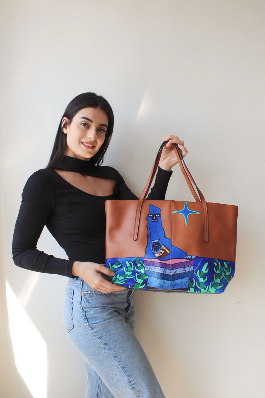 wearable art hand painted bag night in paris handbag by tom prinsell telamoda4 large wearable art hand painted bag night in paris handbag by tom prinsell telamoda4 large