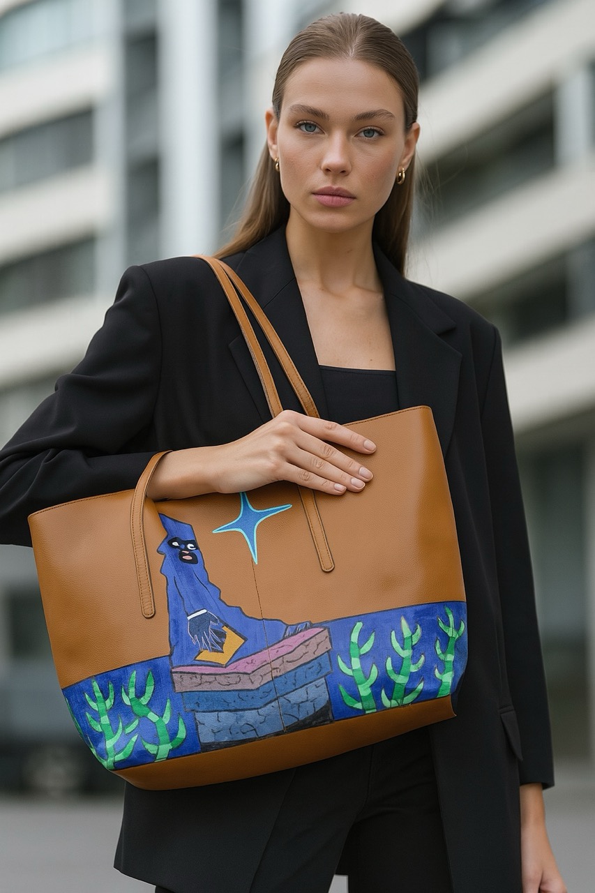wearable art hand painted bag night in paris handbag by tom prinsell telamoda9 large wearable art hand painted bag night in paris handbag by tom prinsell telamoda9 large