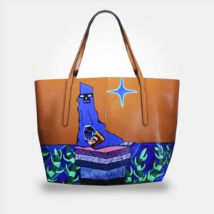 WEARABLE ART HAND PAINTED BAG - Night In Paris Handbag - By Tom Prinsell