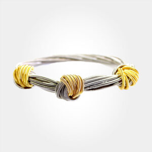 Gold & Silver Piano Wire Bracelet