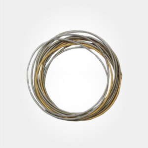 Gold & Silver Piano Wire Bracelet