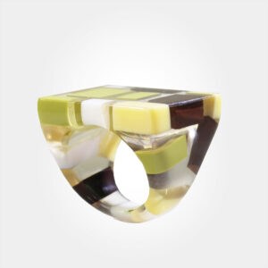 Green Square Ring