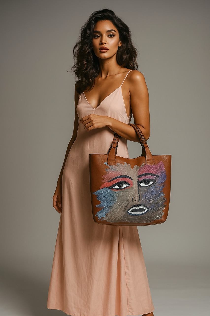 wearable art hand painted bag gianna by tarik mendes 1 wearable art hand painted bag gianna by tarik mendes 1
