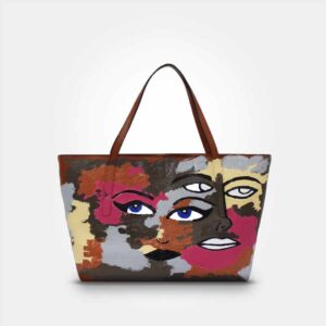 WEARABLE ART HAND PAINTED Tote - Florentina - By Tarik Mendes