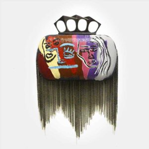 HAND PAINTED CLUTCH BY TARIK MENDES