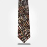 WEARABLE ART HAND PAINTED Tie -Line - By Tarik Mendes