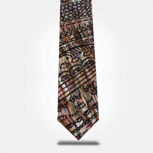 WEARABLE ART HAND PAINTED Tie -Line - By Tarik Mendes