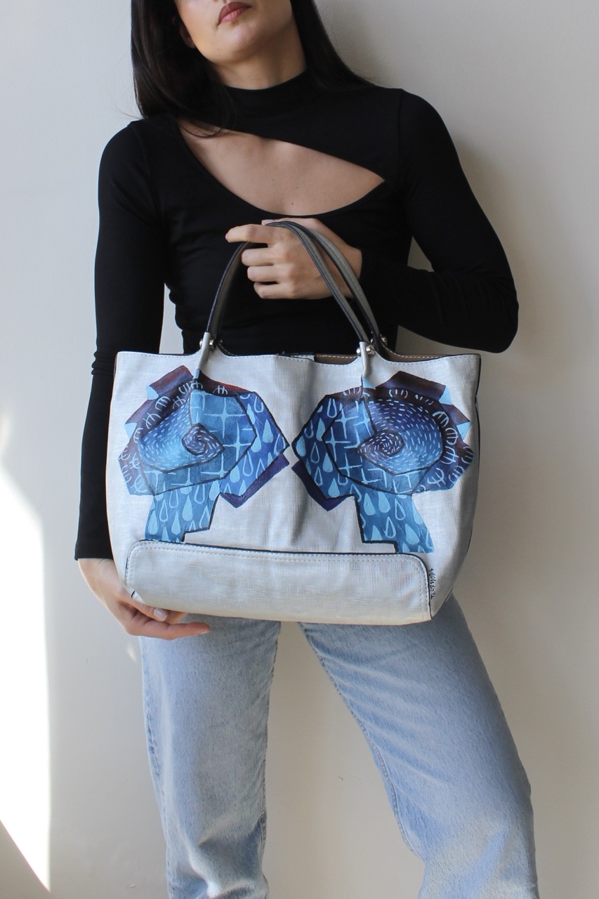 wearable art hand painted bag midnight by tom prinsell 3 large wearable art hand painted bag midnight by tom prinsell 3 large