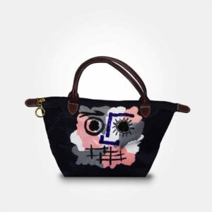 WEARABLE ART HAND PAINTED Kid's Bag - Stone Face - By Tarik Mendes
