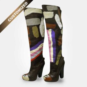 HAND PAINTED KNEE HGIH BOOTS