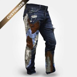 WEARABLE ART HAND PAINTED Jeans -Deo - By Tarik Mendes (Customized Order Only)