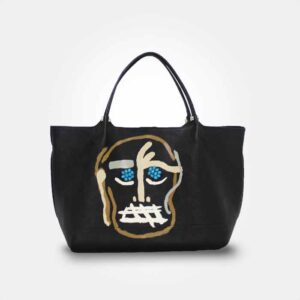 WEARABLE ART HAND PAINTED BAG - Adriano Tote - By Tarik Mendes
