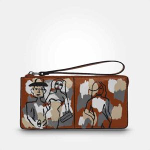 WEARABLE ART HAND PAINTED Wallet - Pose - By Question Mark