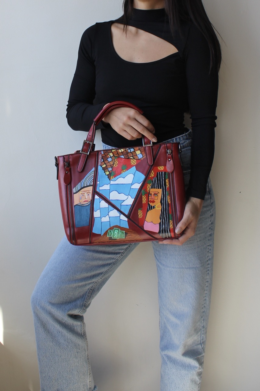 wearable art hand painted bag man & woman by tom prinsell telamoda 2 large wearable art hand painted bag man & woman by tom prinsell telamoda 2 large