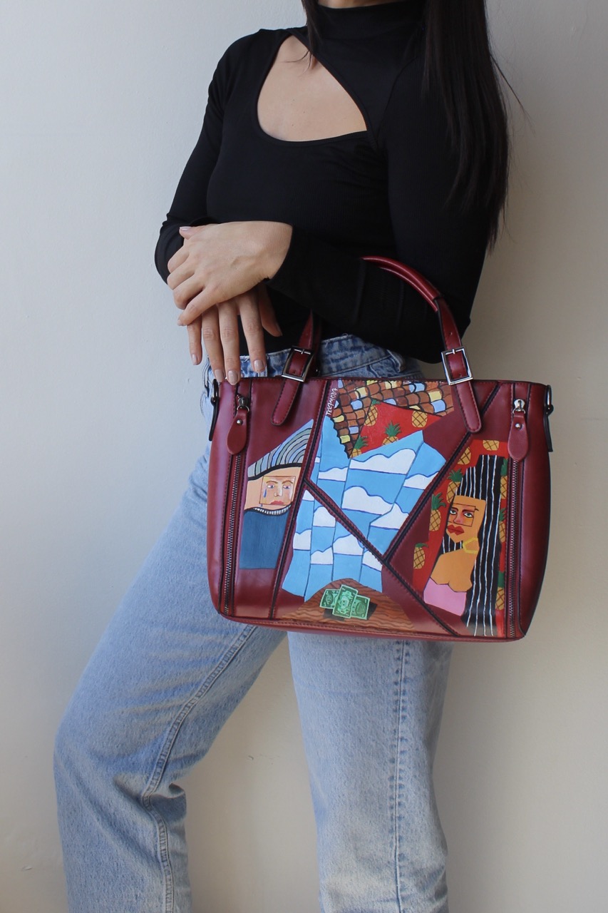 wearable art hand painted bag man & woman by tom prinsell telamoda 3 large wearable art hand painted bag man & woman by tom prinsell telamoda 3 large