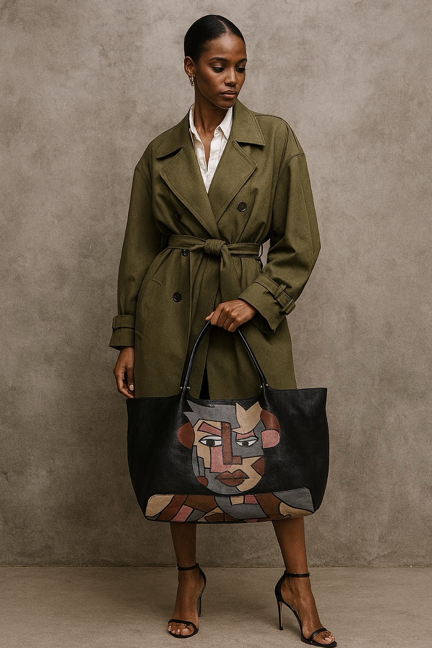 wearable art hand painted tote dado by tarik mendes telamoda 2 large wearable art hand painted tote dado by tarik mendes telamoda 2 large