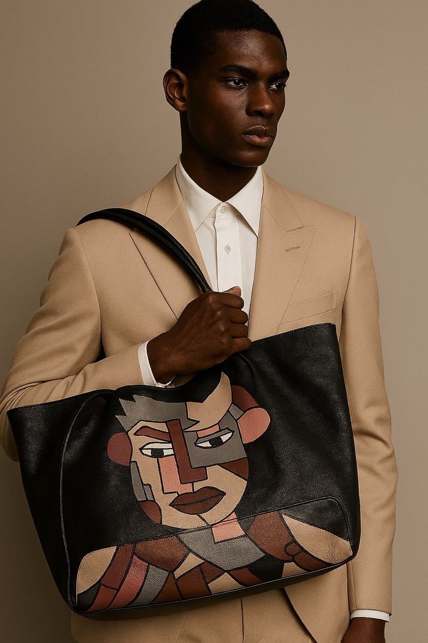 wearable art hand painted tote dado by tarik mendes telamoda 4 large wearable art hand painted tote dado by tarik mendes telamoda 4 large