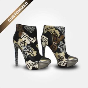 WEARABLE ART HAND PAINTED Boots - Gisella - By Tarik Mendes  (Customized Order Only)