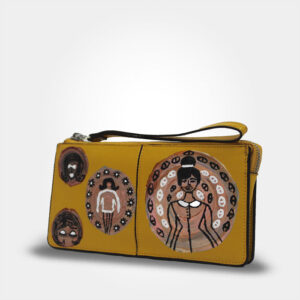 WEARABLE ART HAND PAINTED Wallet -Round Trip - By Question Mark
