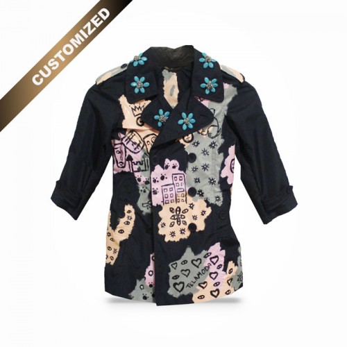 customized hand painted kid's coat