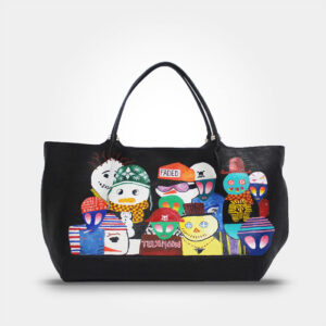 HAND PAINTED LEATHER TOTE