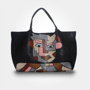 WEARABLE ART HAND PAINTED Tote - Dado - By Tarik Mendes