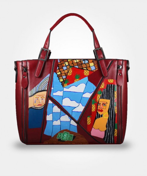 WEARABLE ART HAND PAINTED BAG