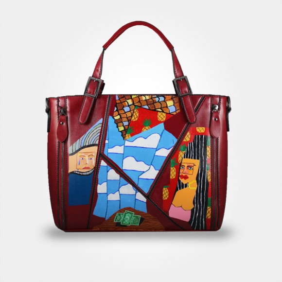 WEARABLE ART HAND PAINTED BAG