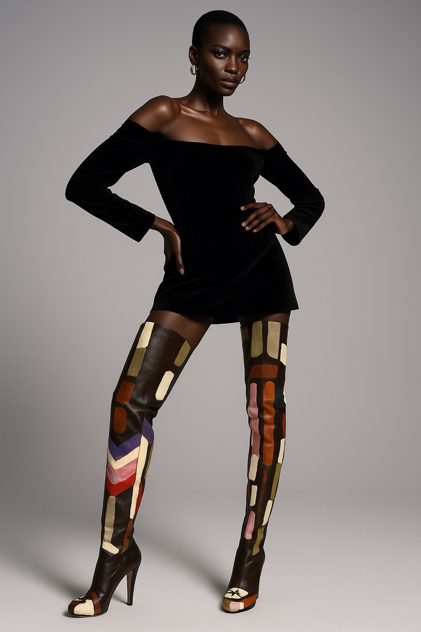 Homepage HAND PAINTED KNEE HIGH BOOTS | Customized Order Only TelaModa Footwear