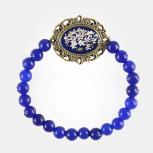 Blue Hand Painted Persian Bracelet