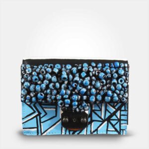 Blue Embroidered Sculpture Clutch - By Tarik Mendes