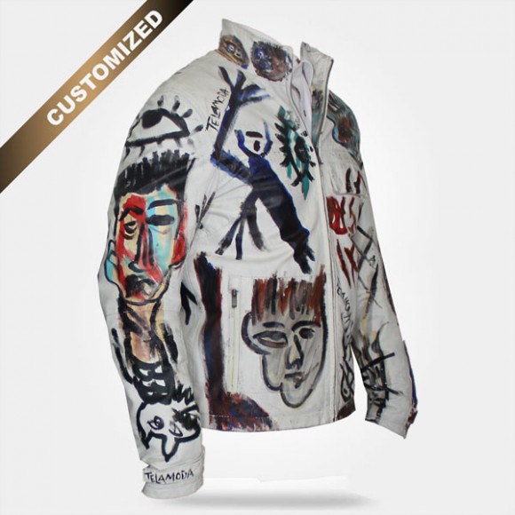 leatherjackettelamodawearableartpainted