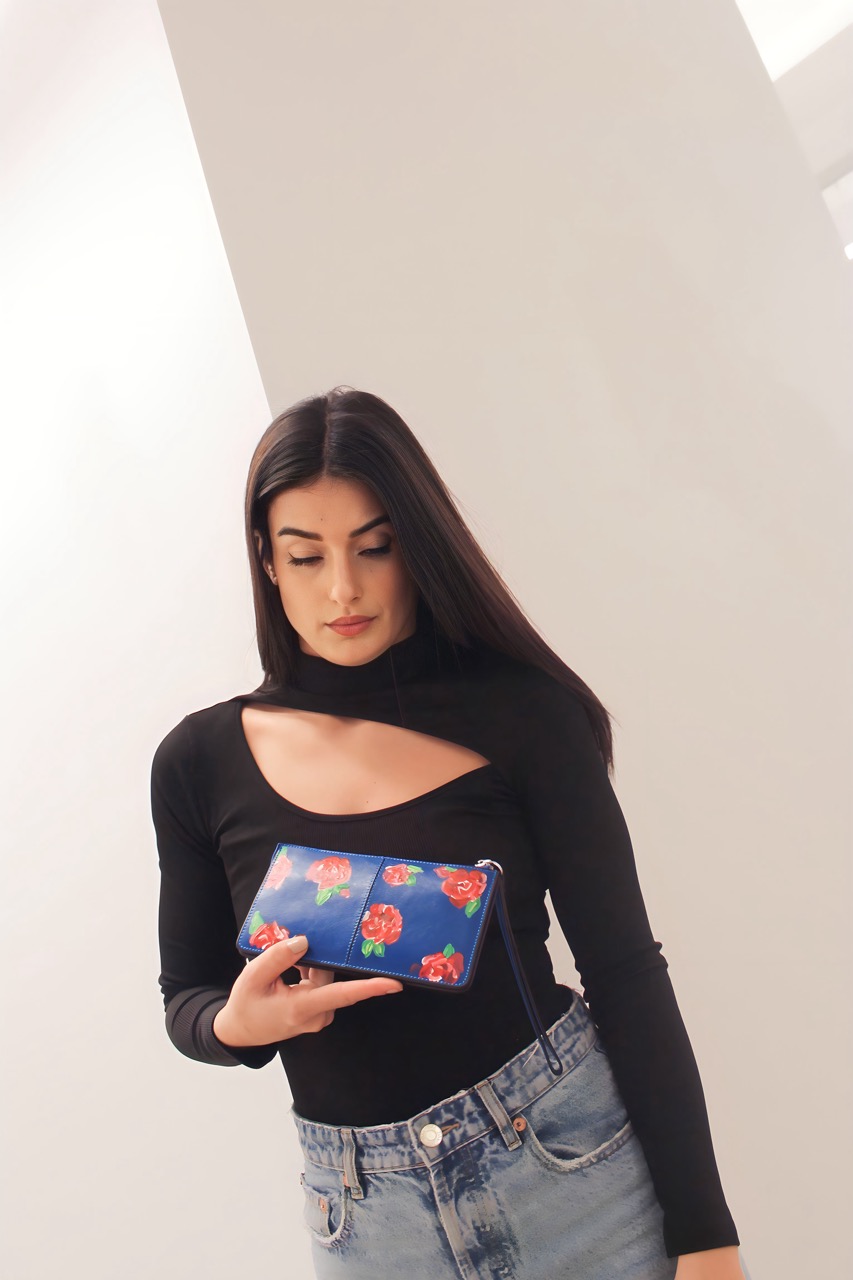 wearable art hand painted wallet red roses by gioromo flowers telamoda4 wearable art hand painted wallet red roses by gioromo flowers telamoda4