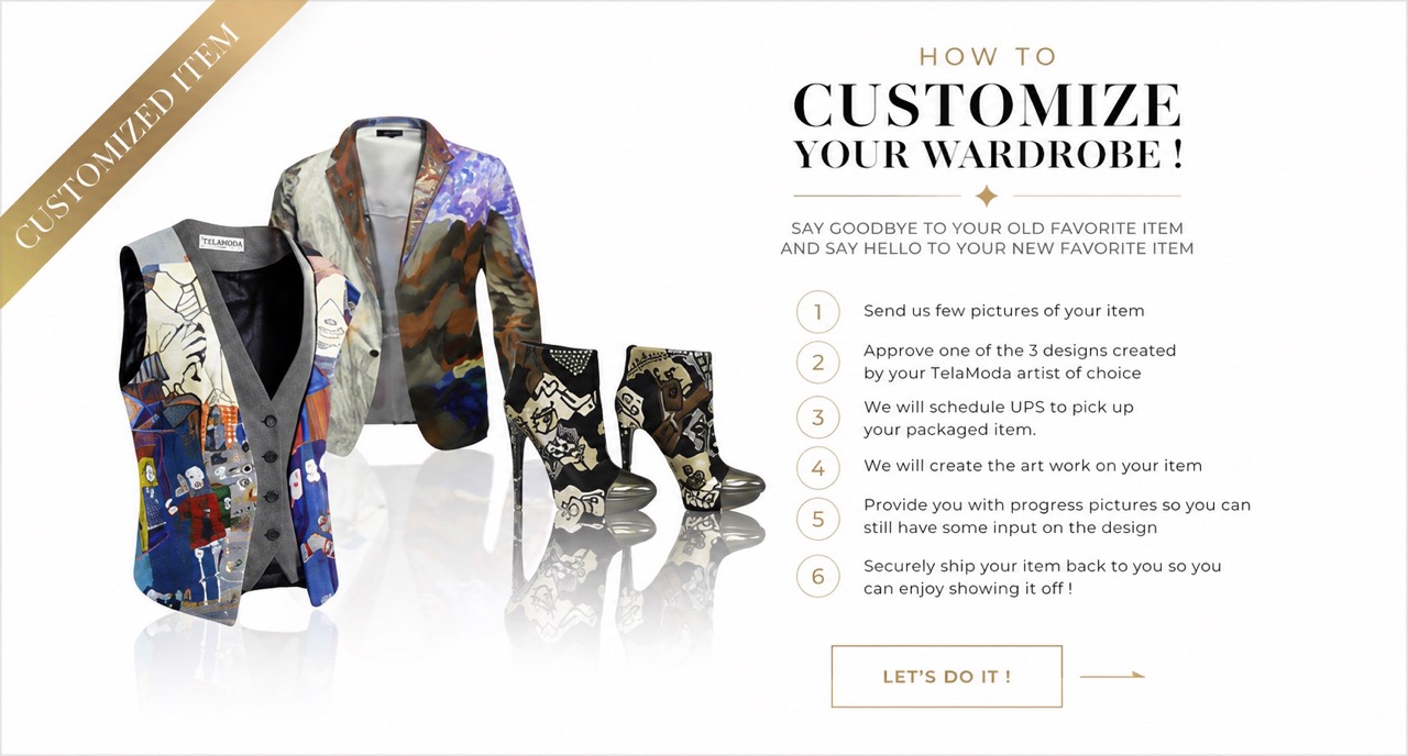 Homepage CUSTOMIZE YOUR WARDROBE IN 6 VERY EASY STEPS Designs Created By Your TelaModa Artist Of Choice