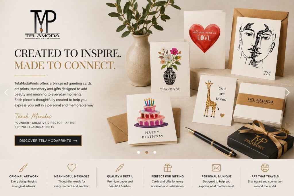 TelaModaPrints Stationery telamodaprints by tarik mendes | art inspired stationery & greeting cards large