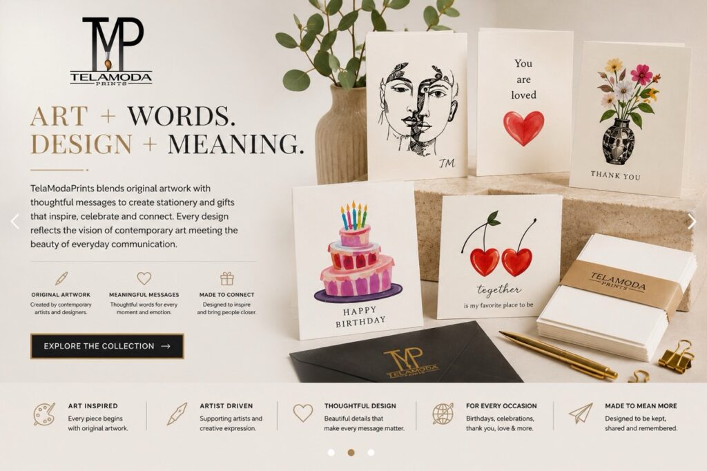 TelaModaPrints Stationery telamodaprints by tarik mendes | founder, creative director & artist large